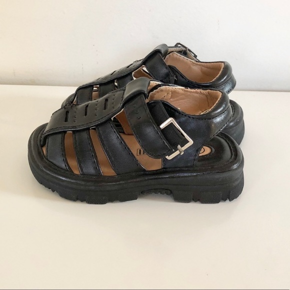Venini Toddler Black Strap Sandals Boys Size 5 - Picture 10 of 12